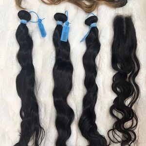 Loose Wave Brazilian Human Hair Bundles And Closure Lace!

***OBO***